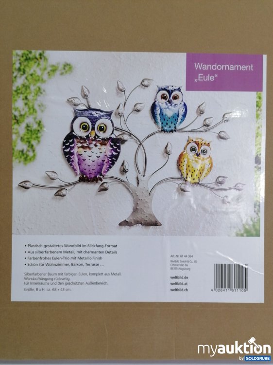 Artikel Nr. 791755: Weltbild Wandornament  Eule 