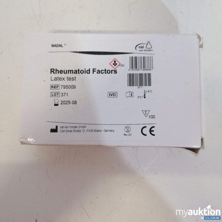 Artikel Nr. 431756: Nadal Rheumatoid Factors Latex test 