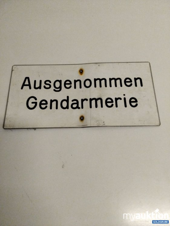 Artikel Nr. 386762: Blechschild Gendarmerie 