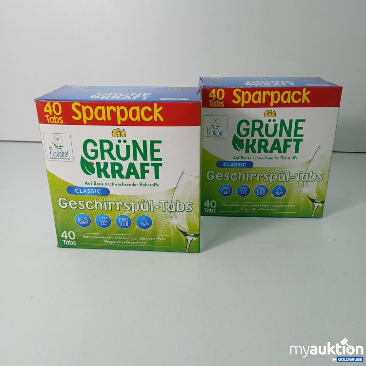 Artikel Nr. 800762: Grüne Kraft Geschirrspül-Tabs 2er Pack x40 Tabs