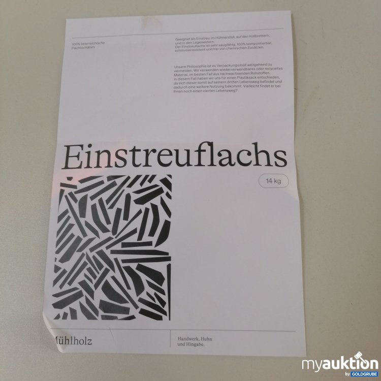 Artikel Nr. 763778: Einstreuflachs 14kg