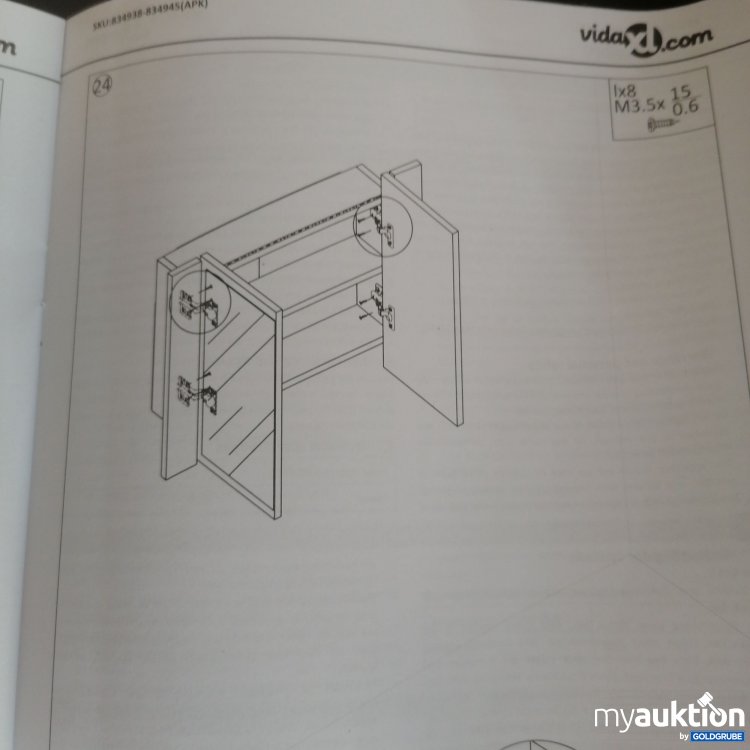 Artikel Nr. 752785: VidaXL spiegelschrank