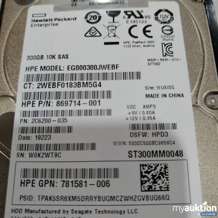 Artikel Nr. 759789: HP 300GB HDD Festplatte