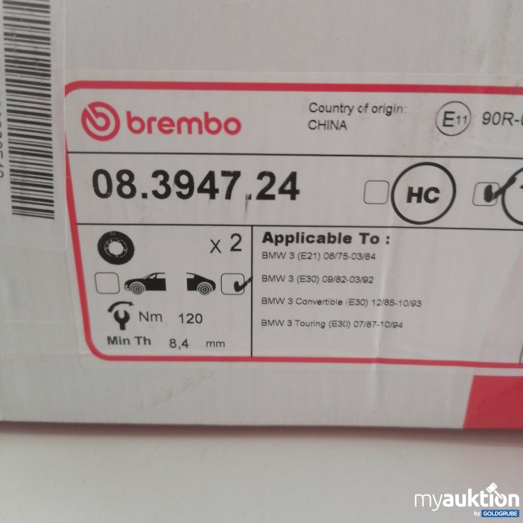 Artikel Nr. 763789: Brembo Bremsscheiben 08.3947.24