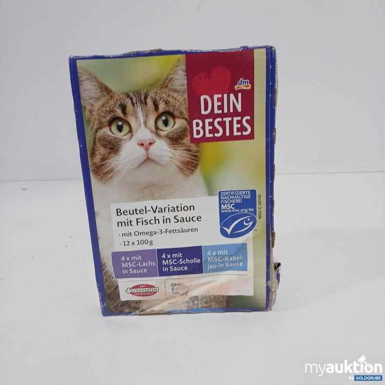 Artikel Nr. 801791: DM Katzenfutter Beutel Variationen mit Fisch in Sauce 12x100g