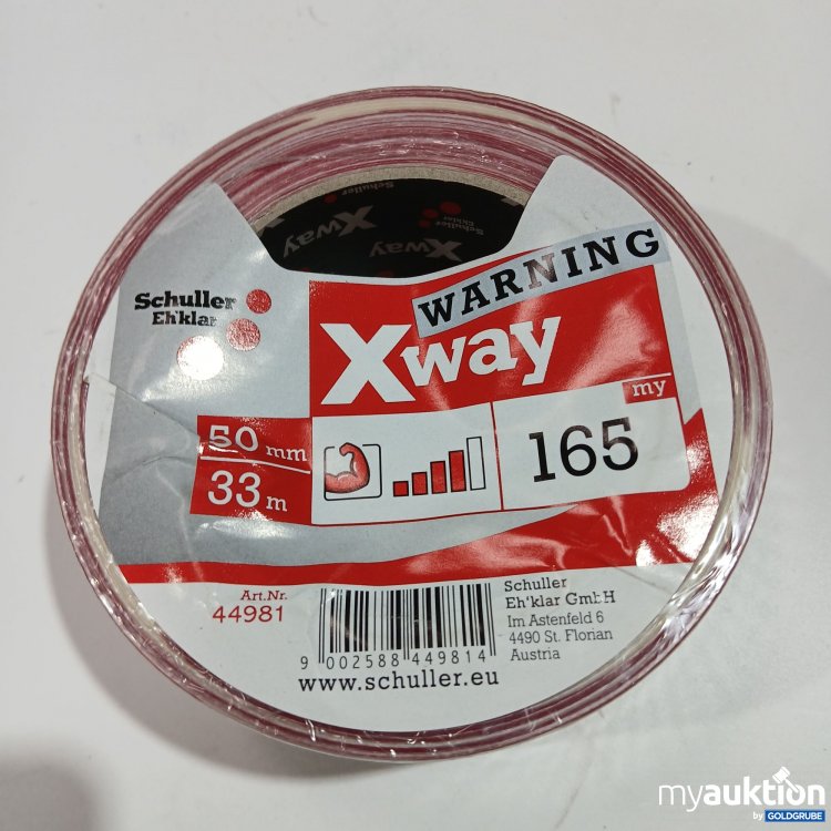 Artikel Nr. 394808: Gewebeband X-Way Warnband weiß/rot 50 mm