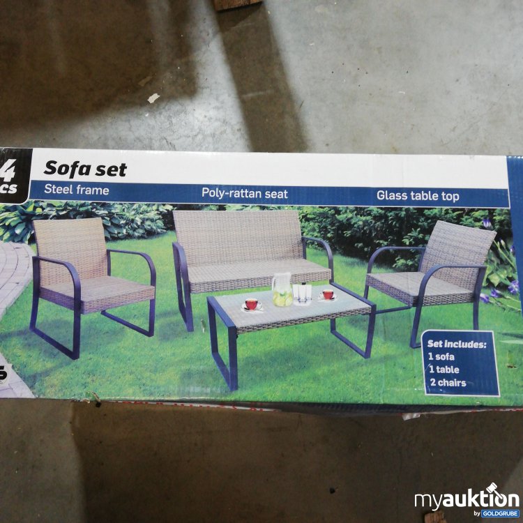Artikel Nr. 423808: Sofa Set Steel Frame 4tlg
