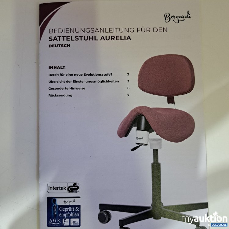 Artikel Nr. 746809: Bergardi Sattelstuhl Aurelia