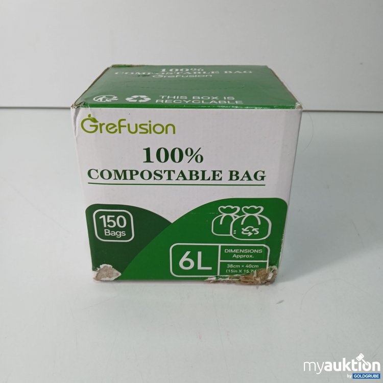 Artikel Nr. 803814: Grefusion Compostable Bag 150 Bags 6l