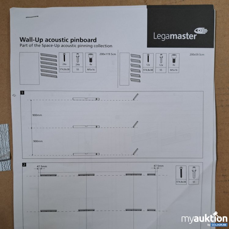 Artikel Nr. 746819: Legamaster Wall-Up acoustic pinboard