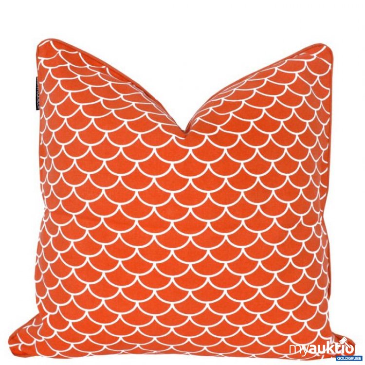 Artikel Nr. 382822: Kissenhülle aus Baumwolle mit geometrischem Muster, Mermaid orange