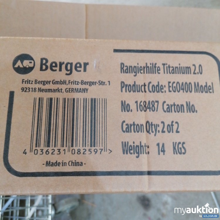 Artikel Nr. 747823: Berger Rangierhilfe Titanium 2.0 EG400 Model 