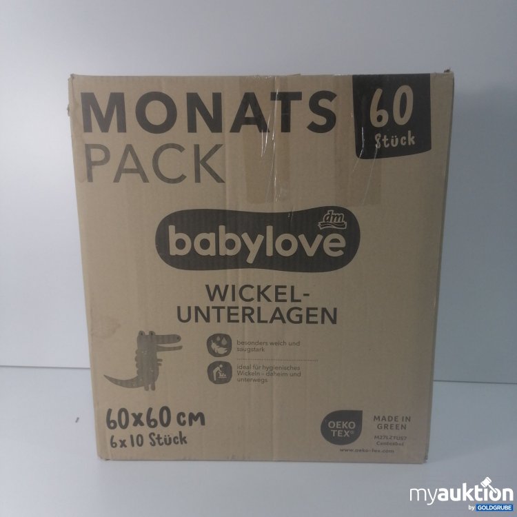 Artikel Nr. 781829: Babylove Monats Pack Wickel-Unterlagen 60 Stück 