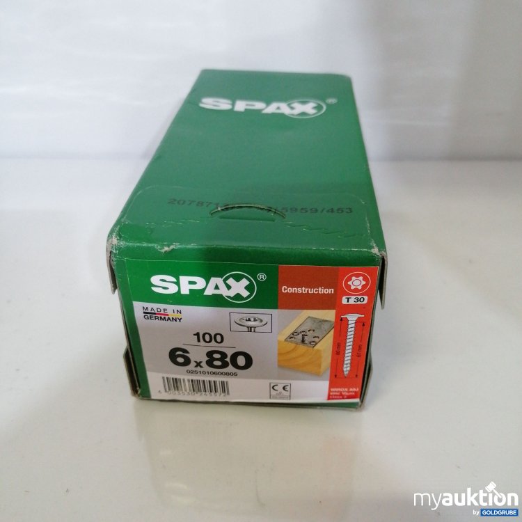 Artikel Nr. 745832: SPAX Schrauben 6x80, 100 Stück