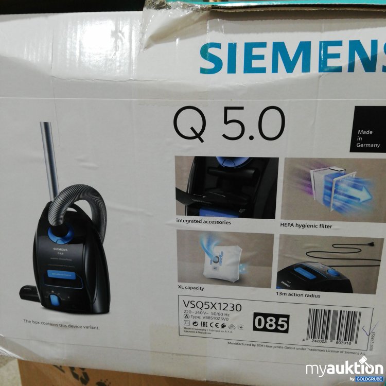 Artikel Nr. 759834: Siemens Q5. 0 Staubsauger VSQ5X1230