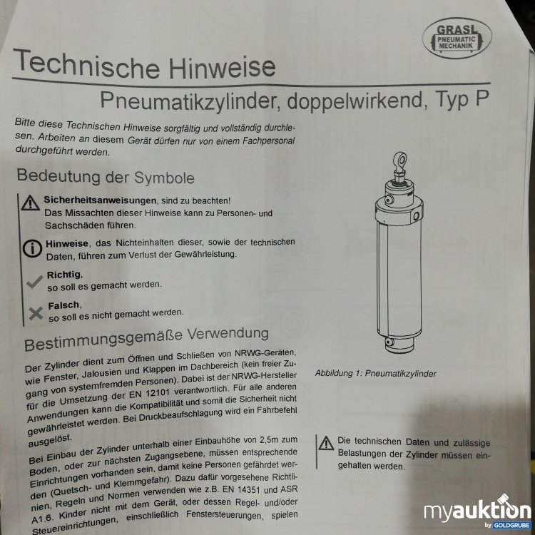 Artikel Nr. 759839: Pneumatikzylinder doppelwirkend Typ P