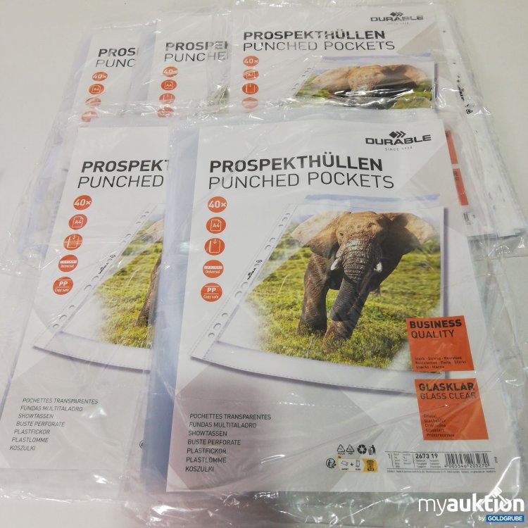 Artikel Nr. 432852: Durable Prospekthüllen 5er Pack x 40Stück A4 