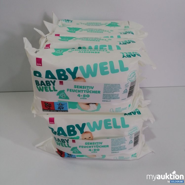 Artikel Nr. 779852: Babywell Sensitiv Feuchttücher 4x80 Stück 