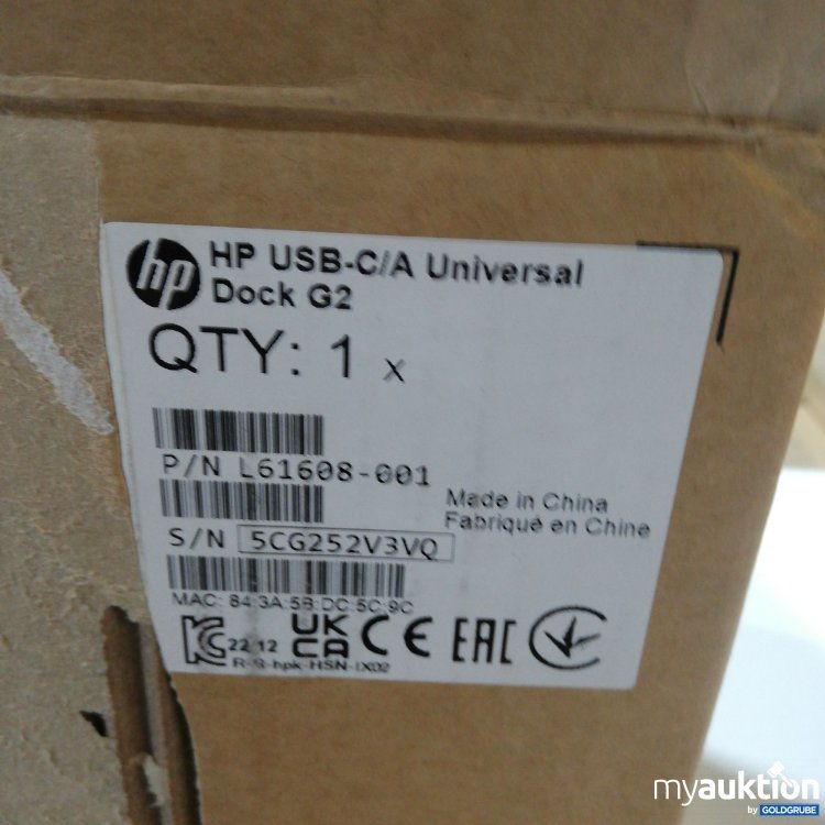 Artikel Nr. 685853: HP USB C/A Universal Dock G2