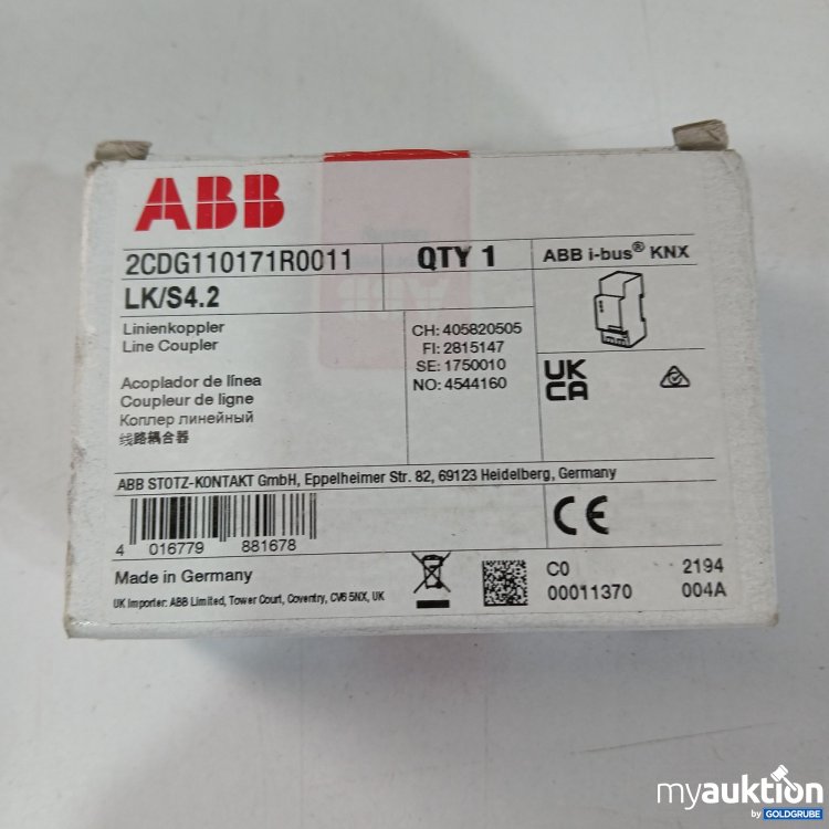 Artikel Nr. 516856: ABB Linienkoppler 2CDG110172R0011