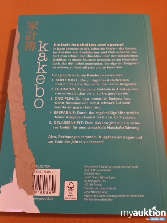 Artikel Nr. 347860: Kakebo, Das Haushaltsbuch