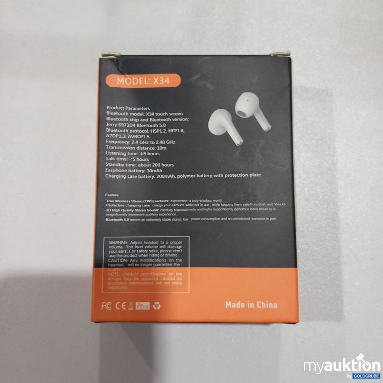 Artikel Nr. 758863: Wireless Earphone Model X34