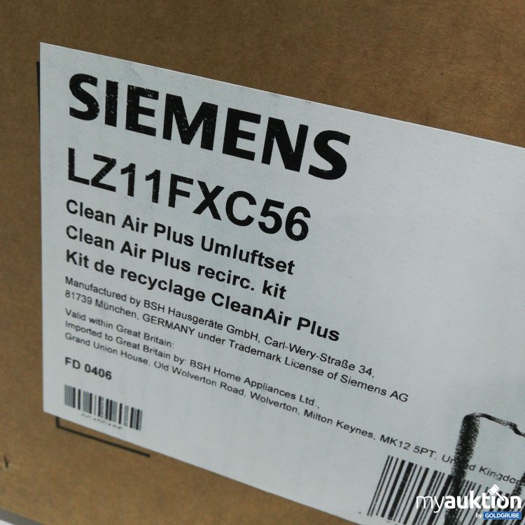 Artikel Nr. 791873: Siemens Clean Air Plus Umluftset LZ11FXC56