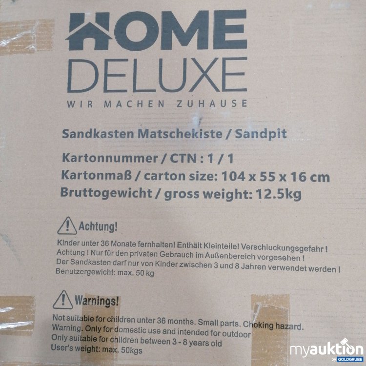 Artikel Nr. 427877: Home Deluxe Sandkasten/Matschekiste 