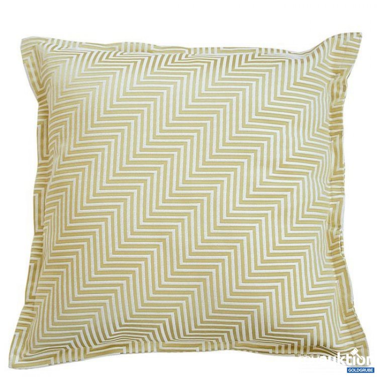 Artikel Nr. 382883: edles Dekokissen mit Chevron-Muster und Stehsaum von Prestigious Textiles grünbeige