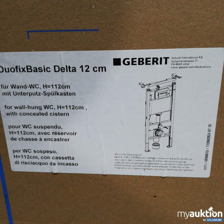 Artikel Nr. 432883: Geberit DuofixBasic Delta 12cm für Wand-WC H=112cm