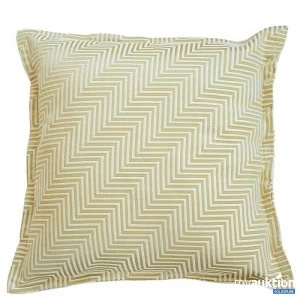 Artikel Nr. 382883: edles Dekokissen mit Chevron-Muster und Stehsaum von Prestigious Textiles grünbeige