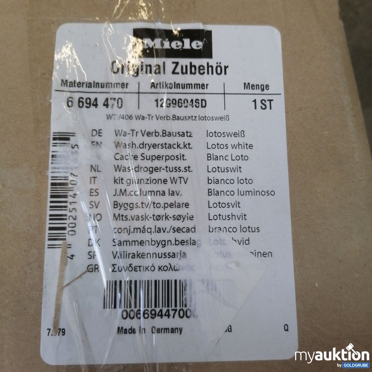 Artikel Nr. 420884: Miele Original Zubehör Wa-Tr Verb. Bausatz 