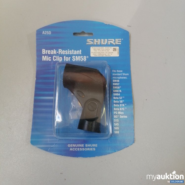 Artikel Nr. 761886: Shure Break-Resistant Mic Clip for SM58