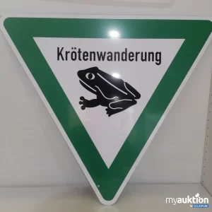 Auktion Hinweisschild Krötenwanderung 700mm