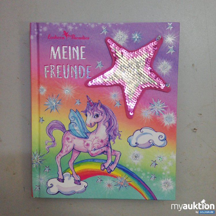 Artikel Nr. 747899: Einhorn Freundschaftsbuch mit Glitzer