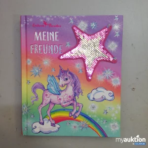 Auktion Einhorn Freundschaftsbuch mit Glitzer