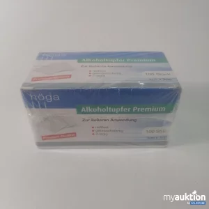 Auktion Höga Alkoholtupfer Premium 100 Stück 3cm x3cm