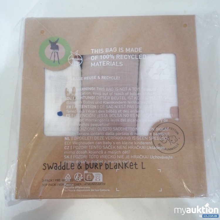 Artikel Nr. 379901: Muslin Swaddle&Burp Blanket L 3-Pack 