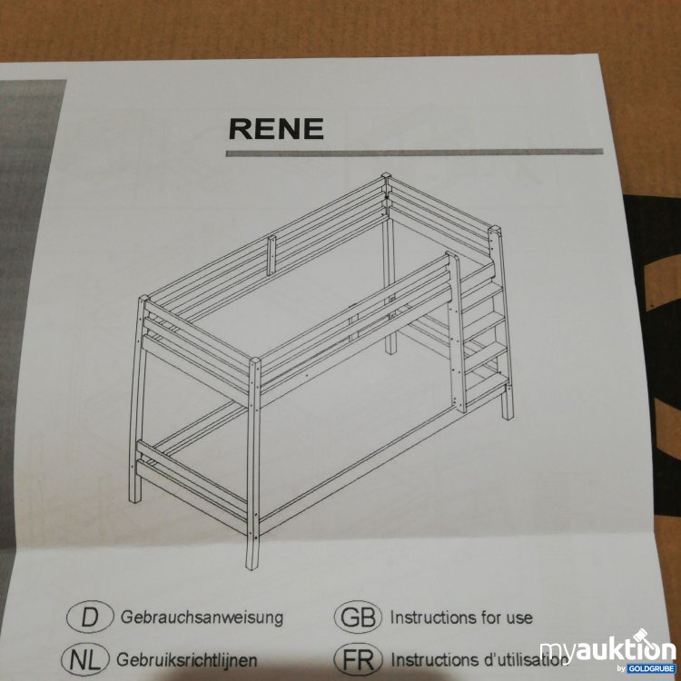 Artikel Nr. 746910: Etagen Bett René Kiefer Weiß 