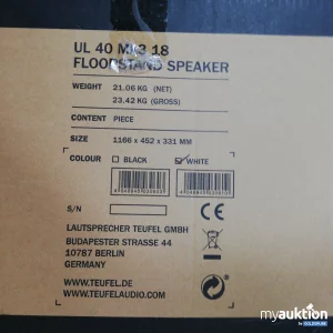 Auktion Teufel UL 40 Mk3 18 Floor Stand Speaker Weiß
