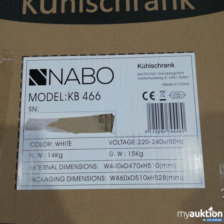 Artikel Nr. 380929: Nabo Kühlschrank KB466