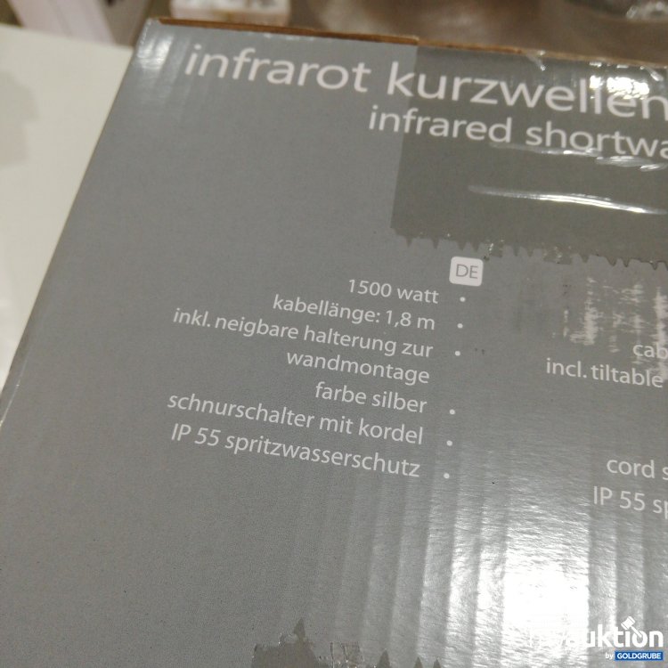 Artikel Nr. 380930: Sonnenstrahl Infrarot Kurzwellenstrahler 1500W