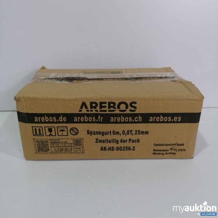 Artikel Nr. 792945: Arebos Spanngurt 6m Zweiteilig 4er Pack