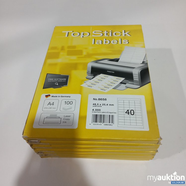 Artikel Nr. 790949: Top Stick Labels A4 210x297mm 8x100Stk