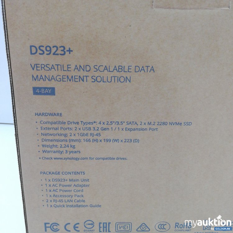 Artikel Nr. 782956: Synology Diskstation DS923+ Versatile and Scalable Data Management Solution ata  