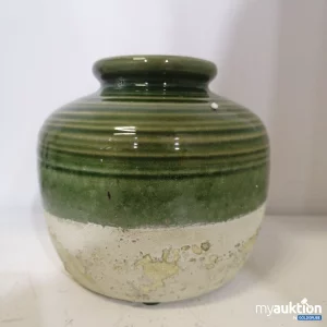 Auktion Grüner Keramik-Vase 