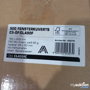 Auktion Öki classic 500 Fensterkuverts C5-ÖF/CLA90F