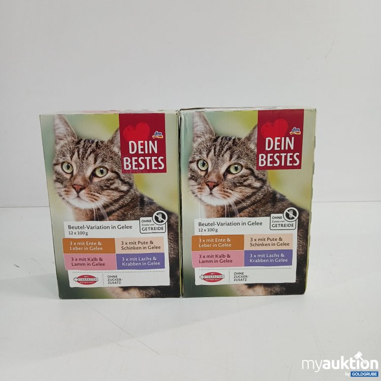 Artikel Nr. 804968: DM Dein Bestes Katzenfutter Beutel Variation in Gelee 12x100g