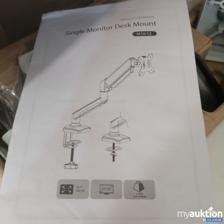 Artikel Nr. 744974: Single Monitor Desk Mount 