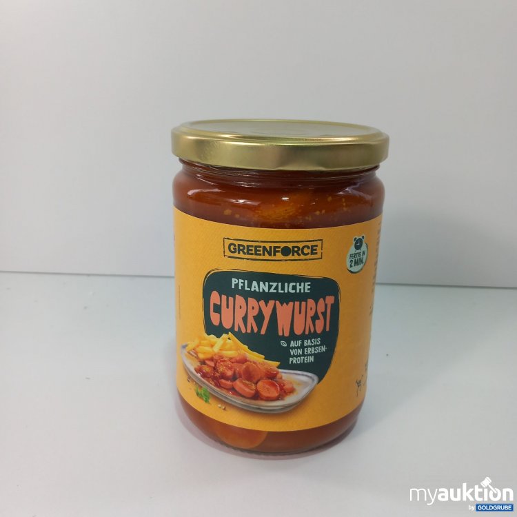 Artikel Nr. 764975: Greenforce Pflanzliche Curry Wurst 500g